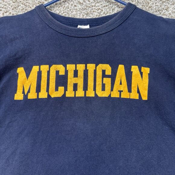 Vintage 80s Michigan Wolverines Shirt Men's Large USA Pullover Crewneck Champion - Picture 2 of 16